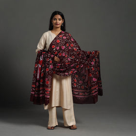 Maroon - Cotton Hand Batik Print Dupatta 36