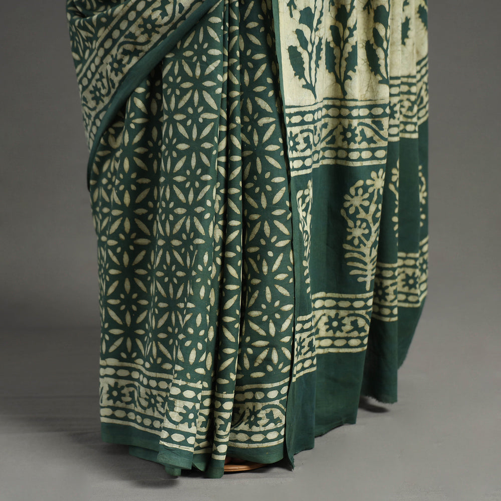 block printed saree