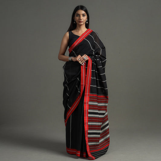Black - Begampuri Handloom Cotton Saree