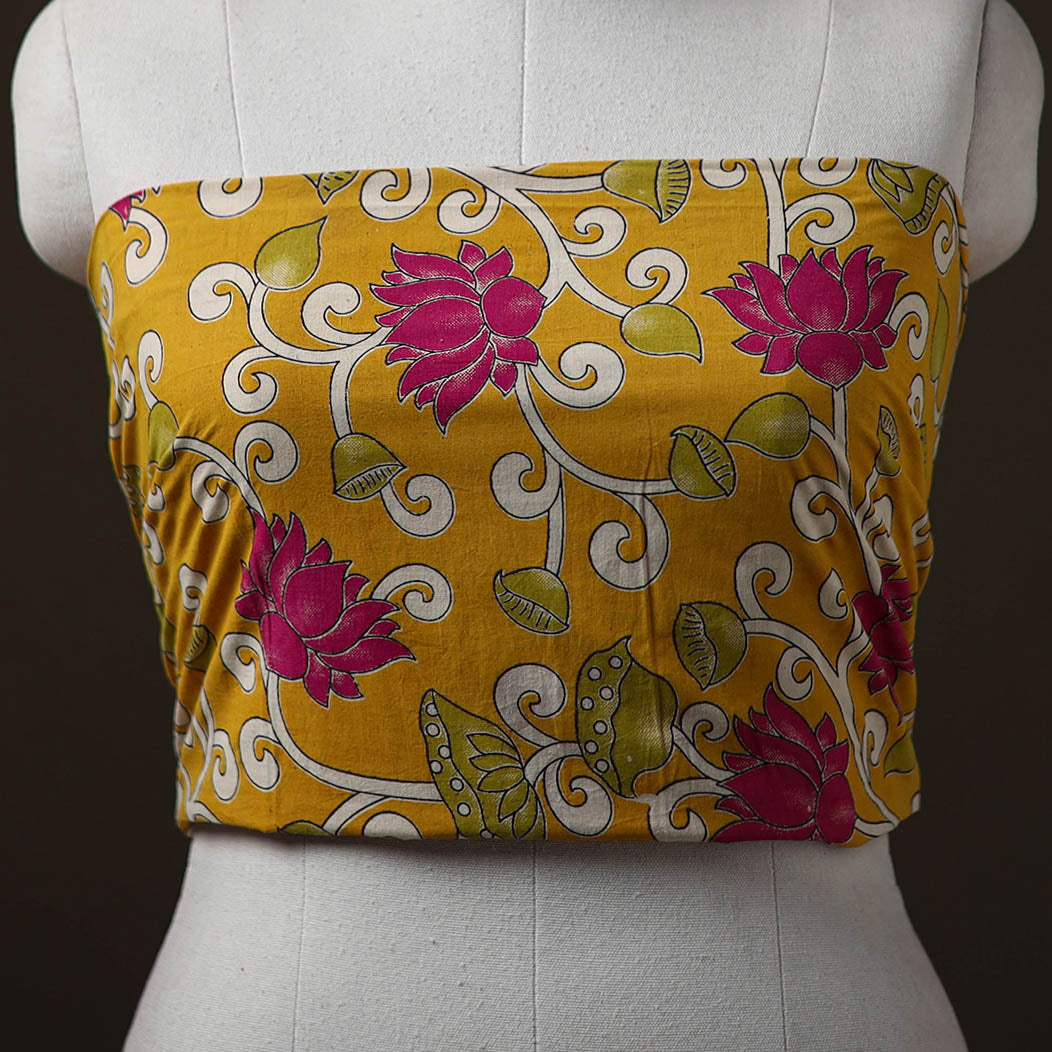 Kalamkari Print Cotton Unstitched Blouse Piece 05
