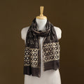 Brown - Pipad Hand Block Print Natural Dyed Chanderi Silk Handloom Stole 57