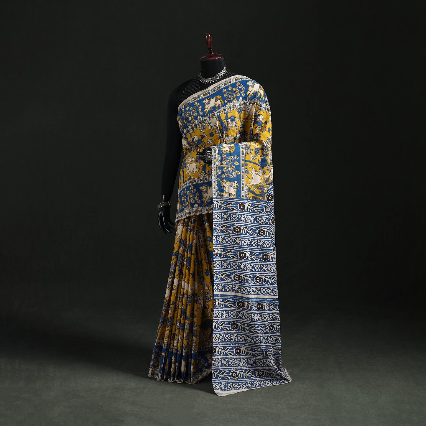 Kalamkari Printed Cotton Saree 04