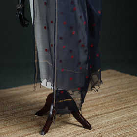 Kota Doria Cotton Embroidered Plain Dupatta 16