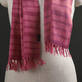 Pink - Kumaun Handwoven Pure Merino Wool Stole 121