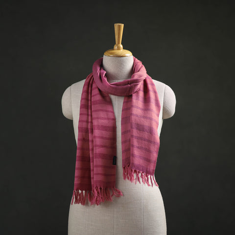 Pink - Kumaun Handwoven Pure Merino Wool Stole 121