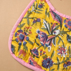 Yellow Handmade Cotton Baby Bib