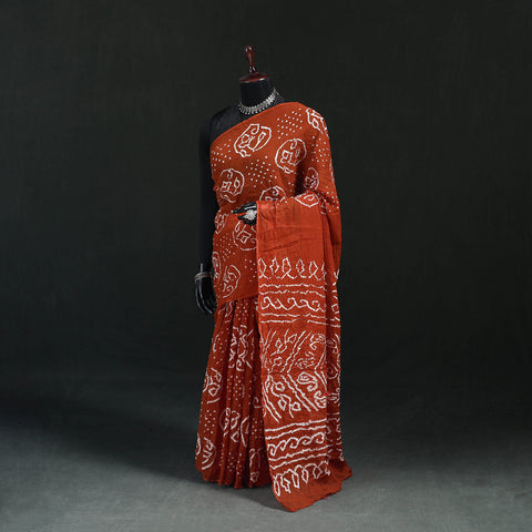 Kutch Bandhani Tie-Dye Cotton Saree 54