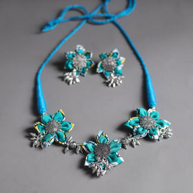 Handcrafted gs fabart choker necklace set 07