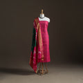 Pochampally Ikat Handloom Sico Unstitched Dress Material: Kurta with Mulberry Silk Dupatta 40
