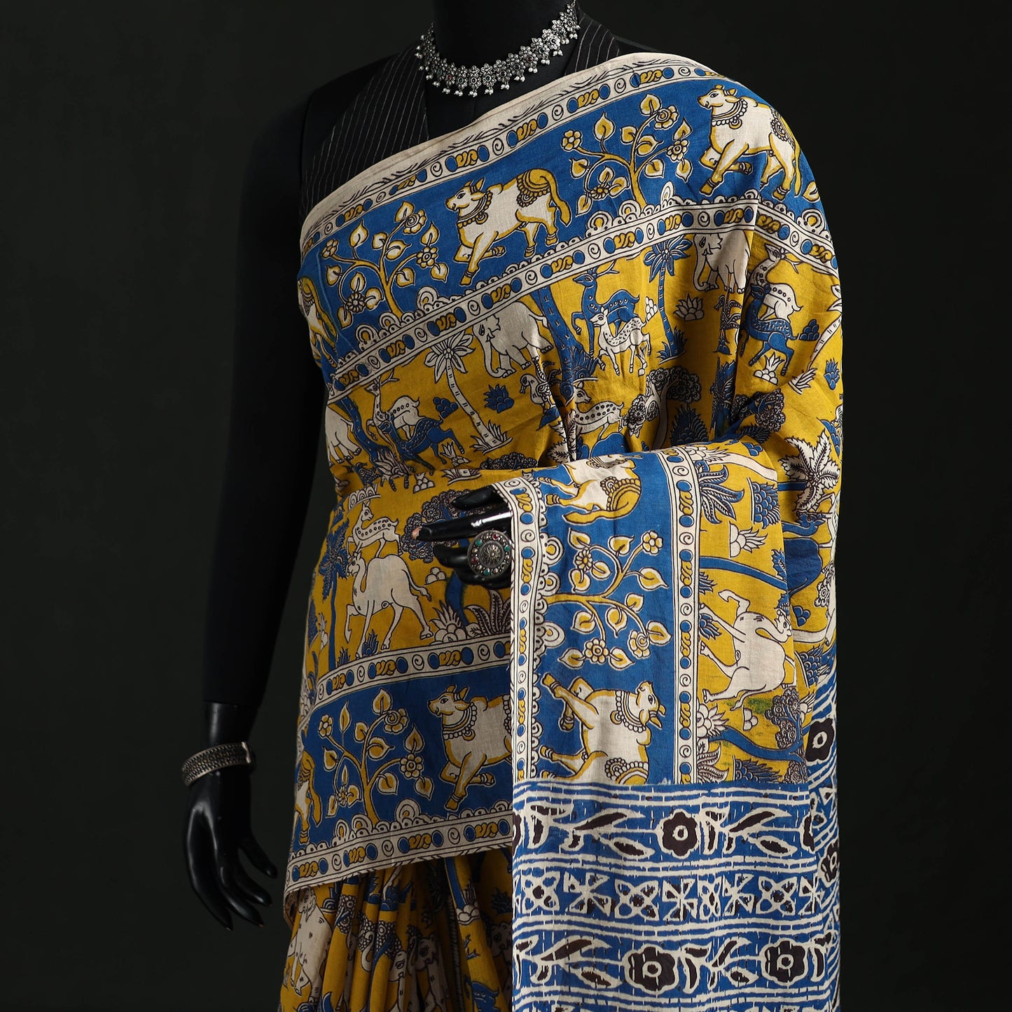 Kalamkari Printed Cotton Saree 04