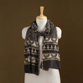 Brown - Pipad Hand Block Print Natural Dyed Chanderi Silk Handloom Stole 59