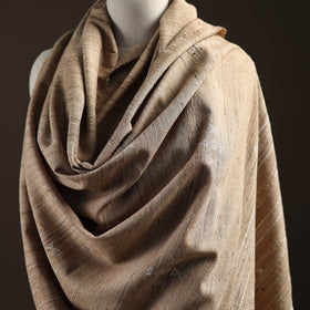 Kutch Bhujodi Handspun Handwoven Merino Wool x Katia Silk Chomuk Buta Shawl 07