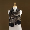 Brown - Pipad Hand Block Print Natural Dyed Chanderi Silk Handloom Stole 60