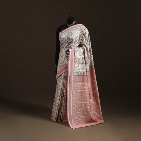 Pochampally Ikat Weave Mercerised Cotton Saree 01