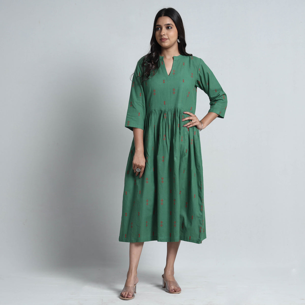 jacquard cotton dress