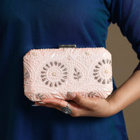 Chikankari Embroidery Clutch / Sling Bag