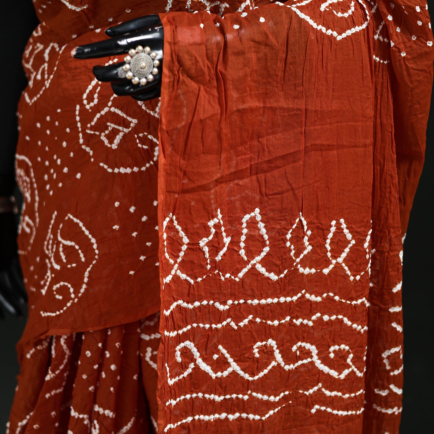 Kutch Bandhani Tie-Dye Cotton Saree 54