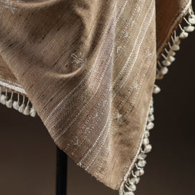 Kutch Bhujodi Handspun Handwoven Merino Wool x Katia Silk Chomuk Buta Shawl 07