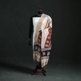 Multicolor - Mata Ni Pachedi Handpainted Natural Dyed Chanderi Silk Handloom Dupatta 14