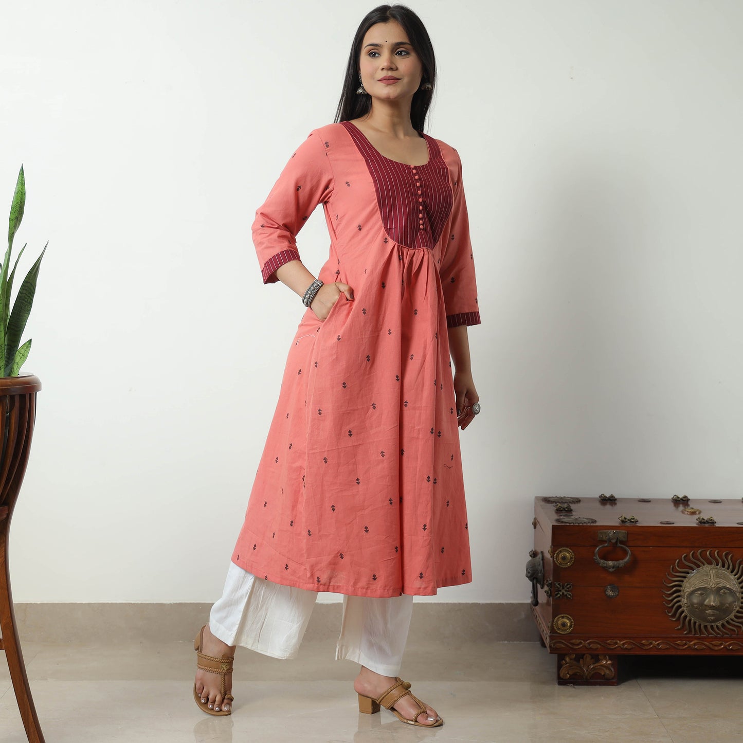 jacquard kurta