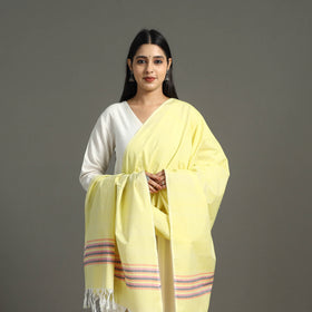 Yellow - chendamangalam kuriappilly cotton handloom dupatta