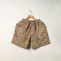 Green Sanganeri Block Printed Cotton Unisex Boxer/Shorts 