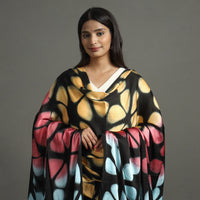 Multicolor - Shibori Clamp Dyed Modal Silk Dupatta with Zari Border 13