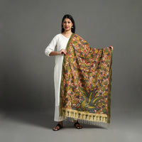 Mangalagiri Cotton Handpainted Pen Work Kalamkari Dupatta 03