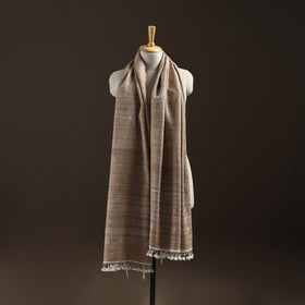 Kutch Bhujodi Handspun Handwoven Merino Wool x Katia Silk Chomuk Buta Shawl 07