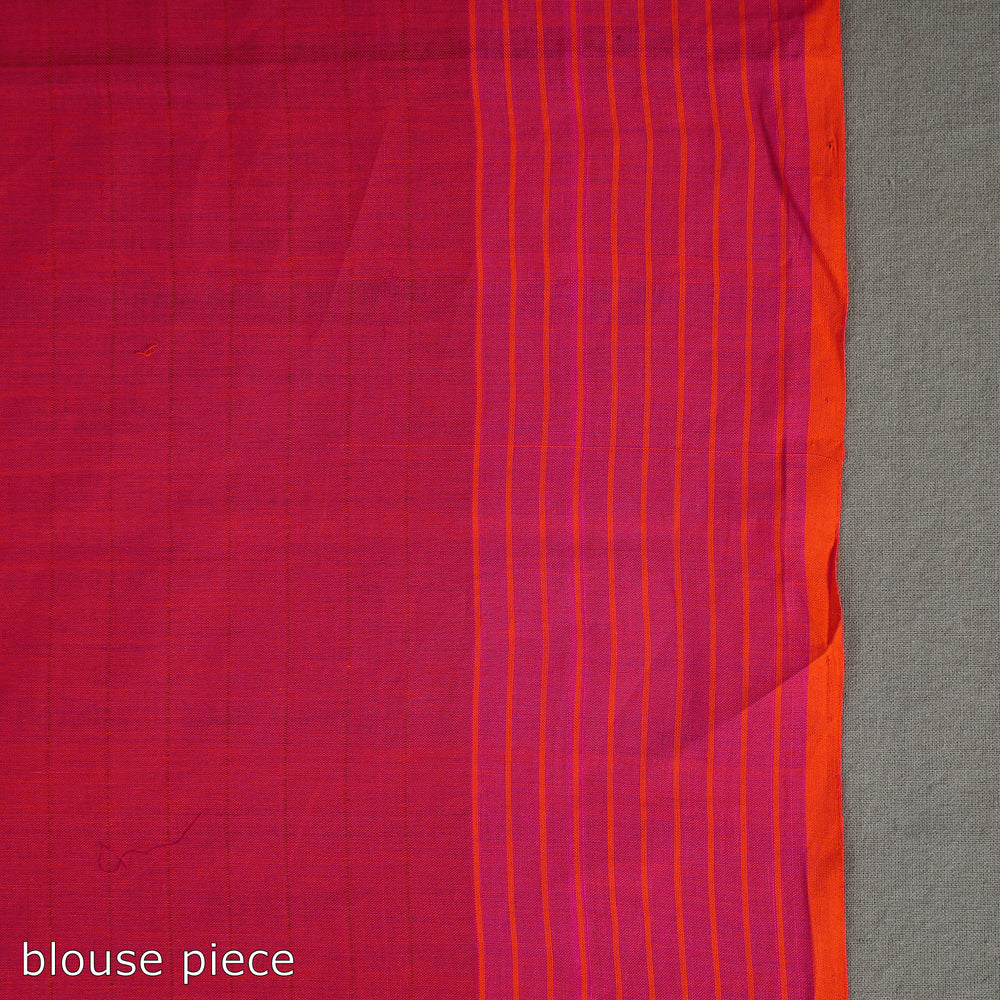 Purple - Stripes Cotton Handloom Saree 10