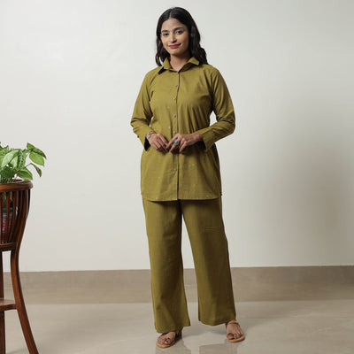 Green - Jacquard Cotton Co-Ord Set 04