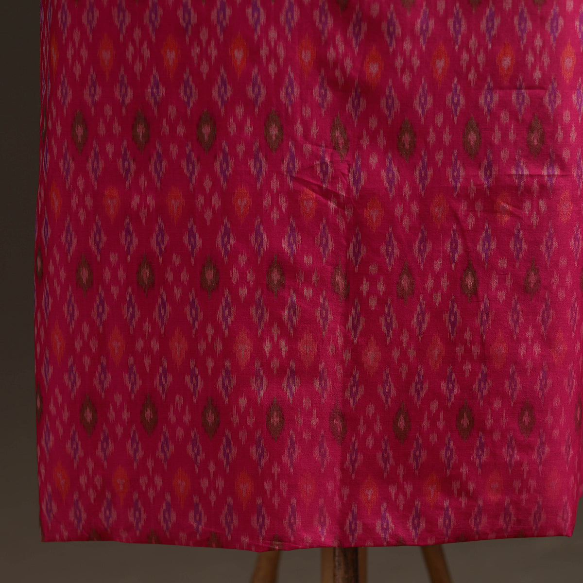 Pochampally Ikat Handloom Sico Unstitched Dress Material: Kurta with Mulberry Silk Dupatta 40