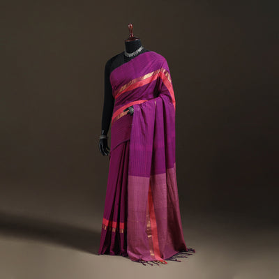 Godavari Plain Pure Handloom Dobby Cotton Saree 09