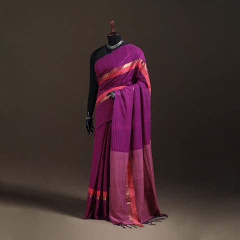 Godavari Plain Pure Handloom Dobby Cotton Saree 09