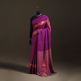 Godavari Plain Pure Handloom Dobby Cotton Saree 09