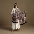 Buy Black Block Print Mul Cotton Bagru Dupatta