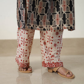 Multicolor Chanderi Silk Hand Block Bagru Print Kurta Set