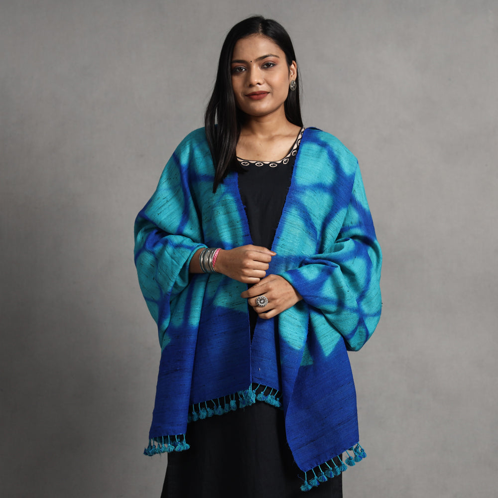 shibori woolen shawl