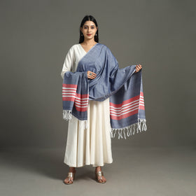 Blue - chendamangalam kuriappilly cotton handloom dupatta