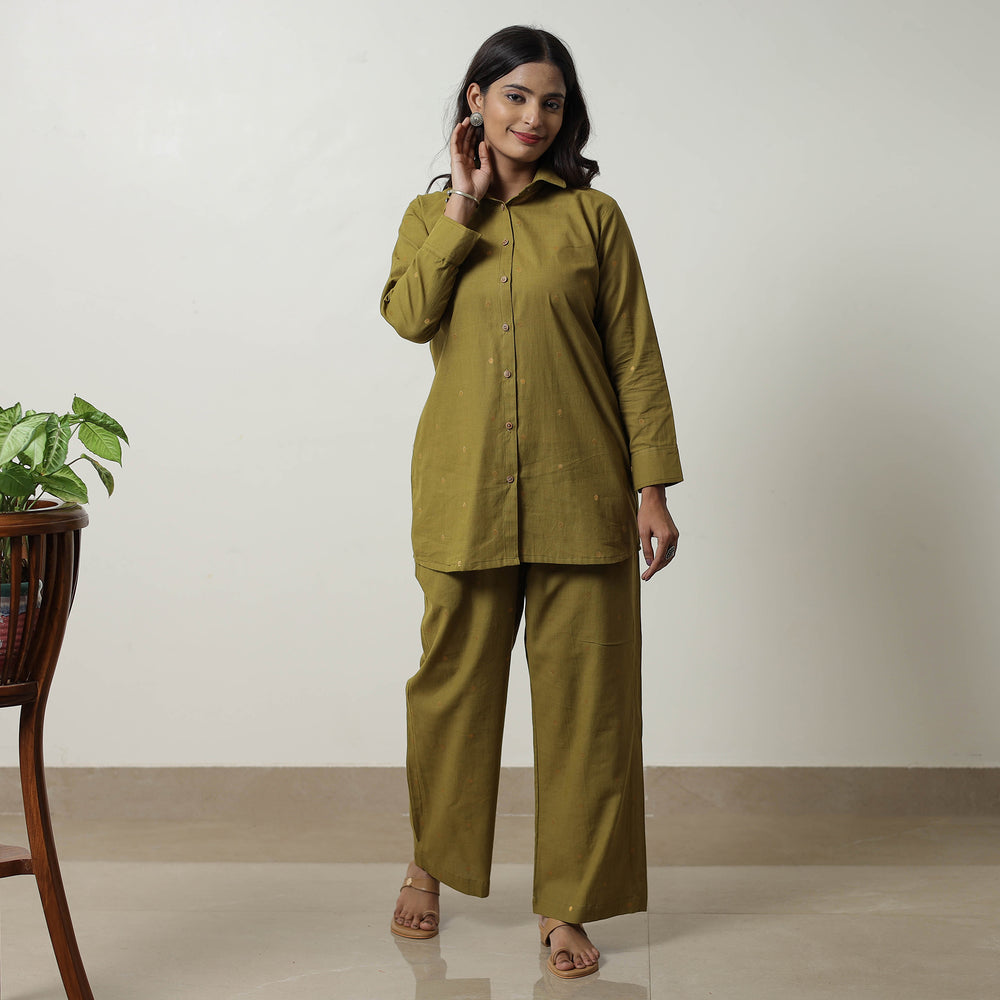 Green - Jacquard Cotton Co-Ord Set 04