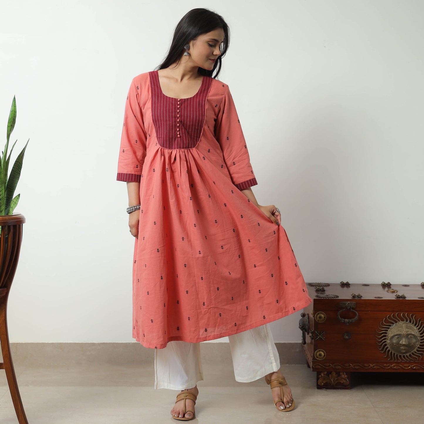 jacquard kurta
