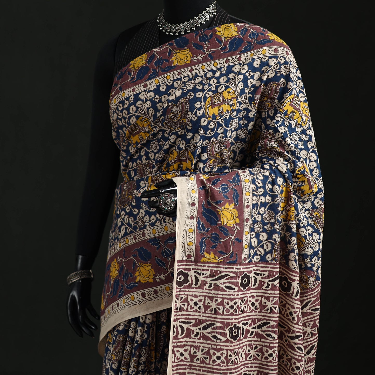 Kalamkari Printed Cotton Saree 05