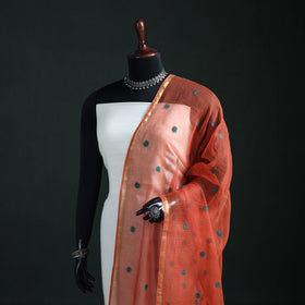 Kota Doria Cotton Embroidered Plain Dupatta 18