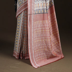 Multicolor - Pochampally Ikat Weave Mercerised Cotton Saree 01