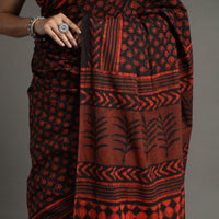 block printed saree