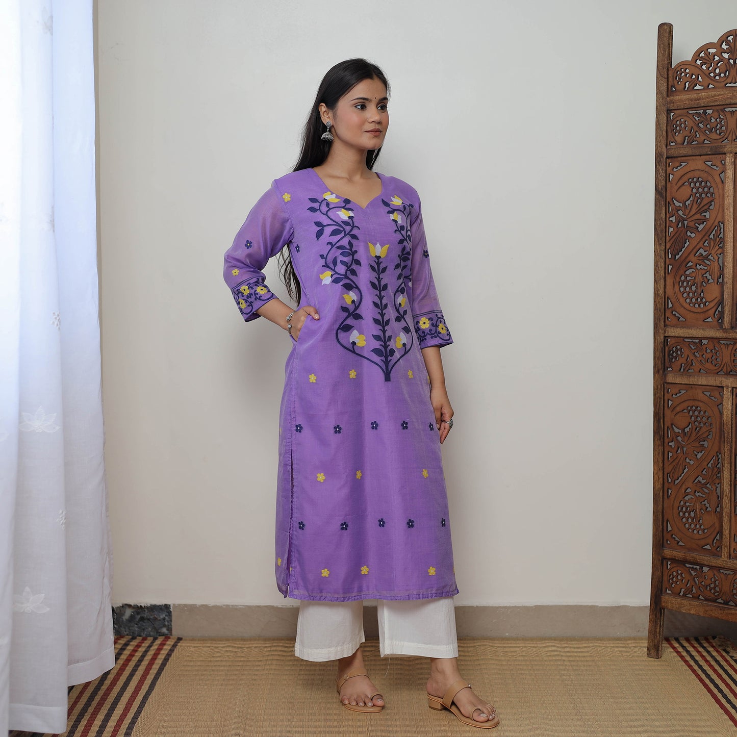 Jamdani Kurta with Dupatta Set