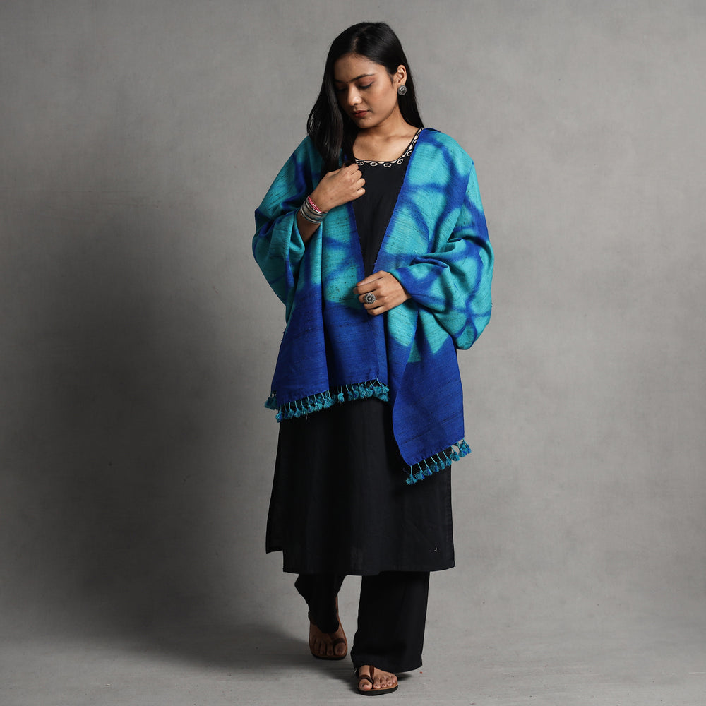 shibori woolen shawl