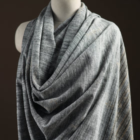 Kutch Bhujodi Handspun Handwoven Merino Wool x Katia Silk Chomuk Buta Shawl 08