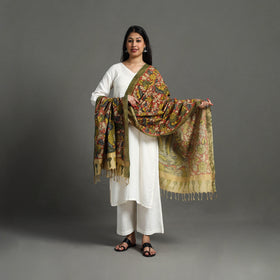 Red - mangalagiri cotton handpainted pen work kalamkari