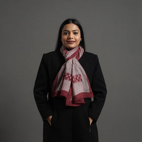 Maroon Bagh Hand Block Printed Merino Woollen Stole
